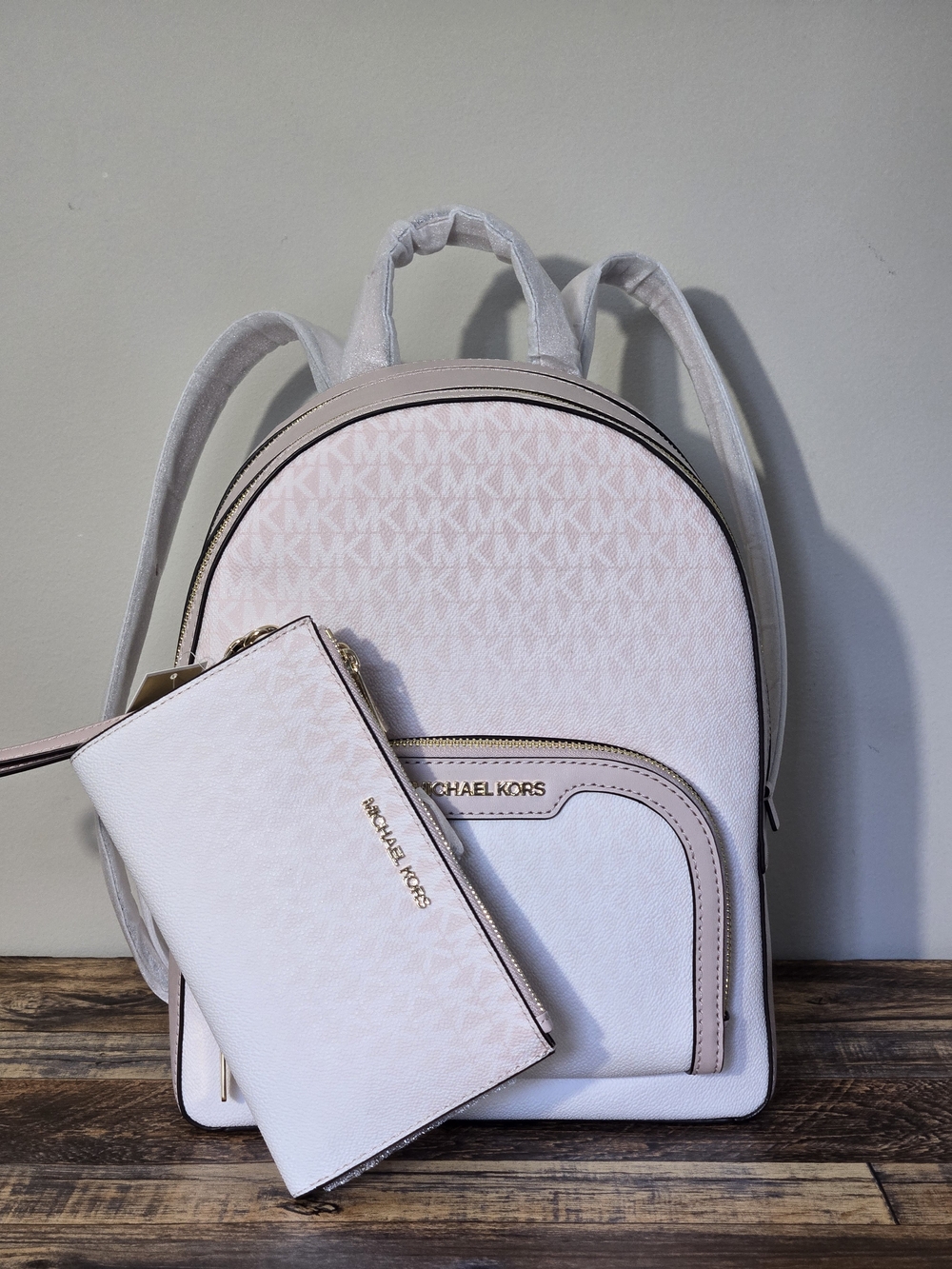 Michael Kors Jaycee Ombre Backpack And Wallet Set